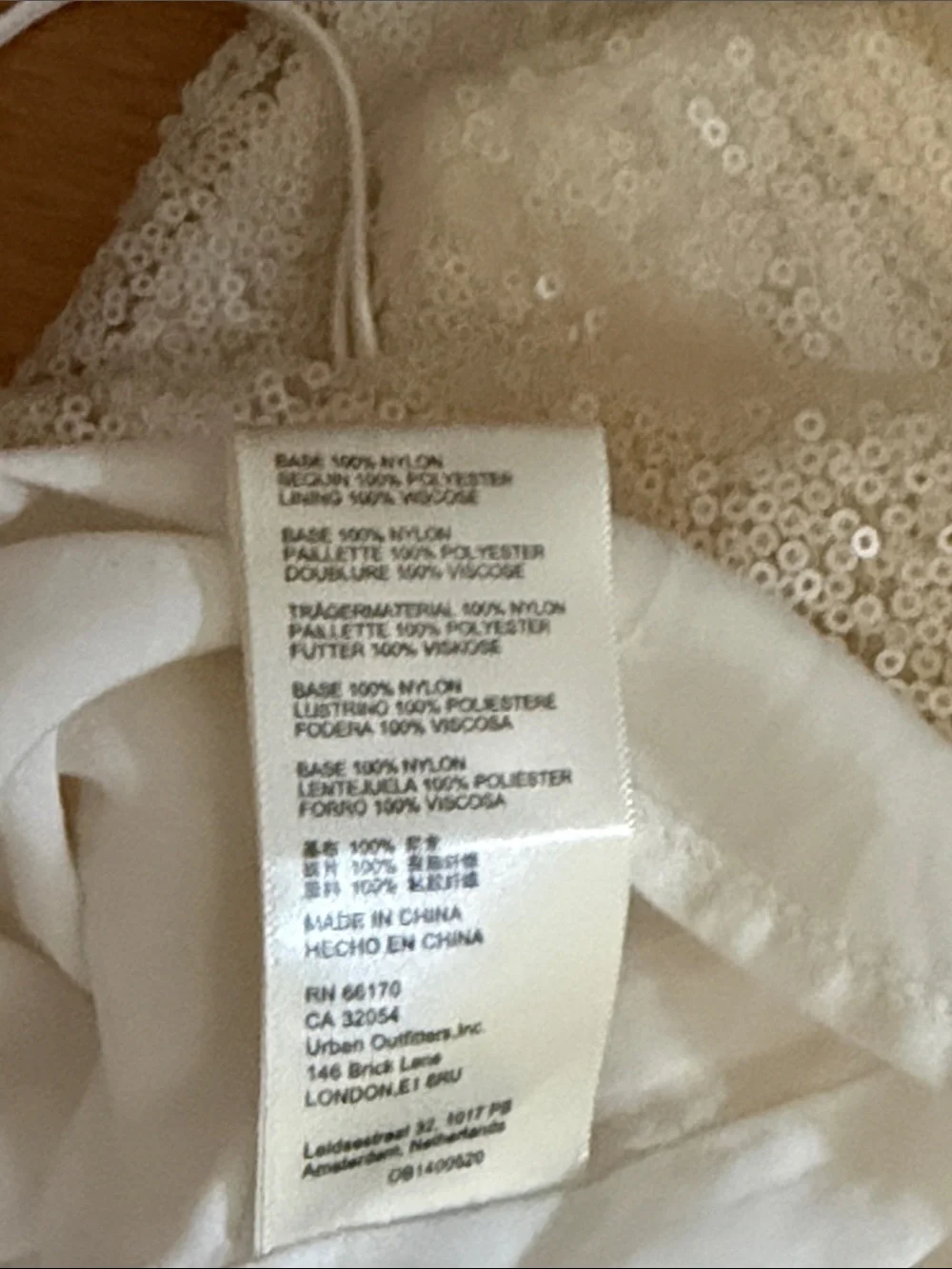 NWOT - S -Free People ivory     Sequined mesh Overlay Spaghetti Strap mini dress